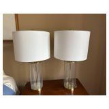 Pair of Modern Glass Table Lamps