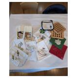 Embroidered Kitchen Towels & Trivets Set
