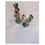 Vintage Napco Ceramic Rooster Figurines