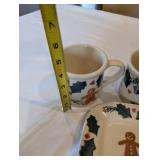 Christmas Ceramic Mug & Platter Set