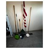 Garden Tool Set with Flag Display