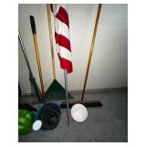 Garden Tool Set with Flag Display