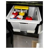 Black Metal Storage Cabinet with Tools