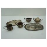 Vintage cups, saucer, plates (silver plate)