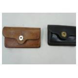 2 vintage leather field cases