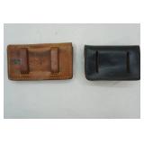 2 vintage leather field cases