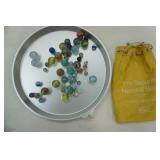 Marbles and Bag (tin tray not included)