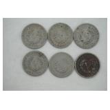 (6ct) Liberty Head Nickels