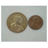 2000 P Sacagawea Coin and 1979 Penny