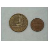 2000 P Sacagawea Coin and 1979 Penny