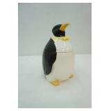 Ceramic Penguin Cookie Jar 10.5" tall