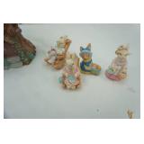 7pc. Bunny and Lighted Tree House Set