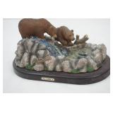 Alaska Decor: Bear display on wooden stand