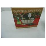 Gardening tote & tools (new in box)