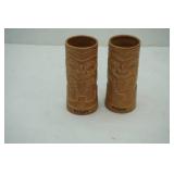 tiki vases (Florida) 6"tall