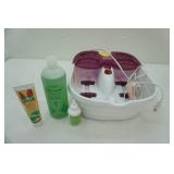 Sr. Scholls foot tub with soak & lotion