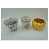 stone & terracotta planters 3ct