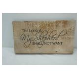 The Lord is My Shepherd wood sign