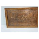 Vintage "The Last Supper" hammered copper, framed