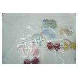 winter socks, leg warmers, and bow-tie hair bands