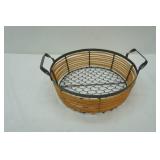 wire & wicker basket 11" diameter