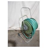 Vintage Hose Reel with hose
