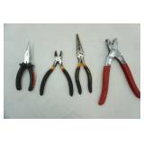 hand tools: 2 pliers, 1 punch and 1 cutter