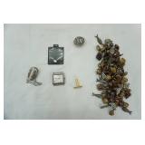 jewelry lot: bracelet, boot pendant, watch, cuff link, and more