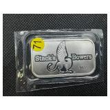2023 BU Stacks & Bowers 1 Oz. Silver Bar