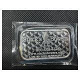2023 BU Stacks & Bowers 1 Oz. Silver Bar