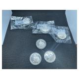 Six 1882-S Silver Proof 250th Anniversary George Washington Half Dollars