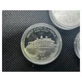 Six 1882-S Silver Proof 250th Anniversary George Washington Half Dollars