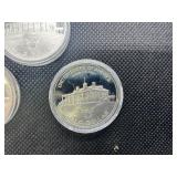 Six 1882-S Silver Proof 250th Anniversary George Washington Half Dollars