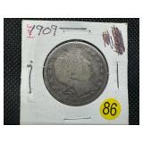 1909 Barber Half Dollar