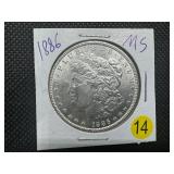 1886 Morgan Silver Dollar Marked MS When Purchased