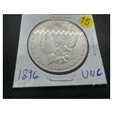 1896 Morgan Silver Dollar Marked UNC When Purchased