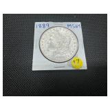 1889 Morgan Silver Dollar Marked MS64 When Purchased