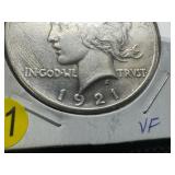 Key Date 1921 Peace Silver Dollar