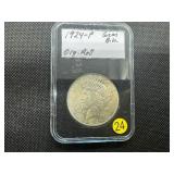 1924 Peace Dollar Marked Gem BU From Original Roll When Purchased
