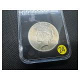 1924 Peace Dollar Marked Gem BU From Original Roll When Purchased