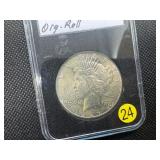 1924 Peace Dollar Marked Gem BU From Original Roll When Purchased
