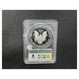 2010-W 1 Oz. Proof American Silver Eagle PRDCAMS70 - Perfect Graded Coin! -  PCGS Price Guide $90
