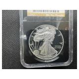2014-W  First Releases Proof 1  Oz. Silver American Eagle NGC Ultra Cameo PF69  - NGC Price Guide $100