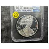 2016-W  Early Releases Proof  Lettered Edge 30th Anniv. 1 Oz. Silver American Eagle NGC Ultra Cameo PF69  - NGC Price Guide $110