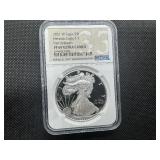 2021-W First Releases Type 1 Proof 1  Oz. Silver American Eagle NGC Ultra Cameo PF69  - NGC Price Guide $115