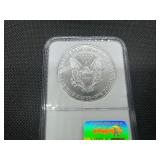 2001 1 Oz. Silver American Eagle NGC MS69 -  NGC Price Guide $65
