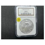 2006 1 Oz. Silver American Eagle NGC MS69 -  NGC Price Guide $65
