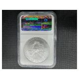 2010 1 Oz. Early Releases Silver American Eagle NGC MS70 - Perfect Graded Coin! -  NGC Price Guide $60