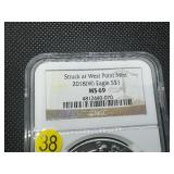 2018-W 1 Oz. Silver American Eagle NGC MS69