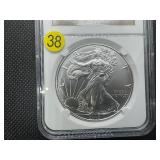 2018-W 1 Oz. Silver American Eagle NGC MS69
